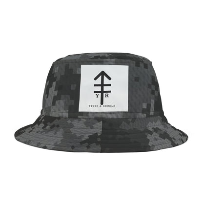Black Multi Camo Bucket Hat